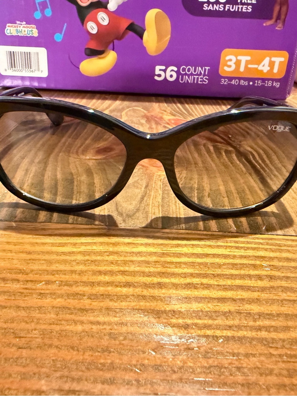 Vogue Black Women's Oval Sunglasses